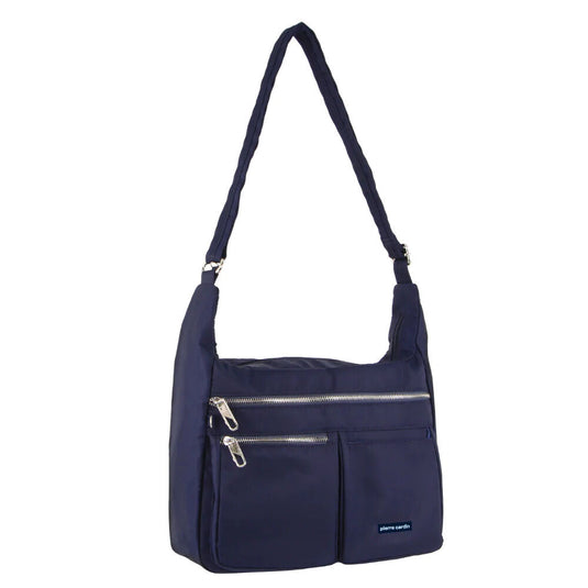 Pierre Cardin Anti-Theft Cross Body Bag RFID Slash Proof Travel - Navy-0