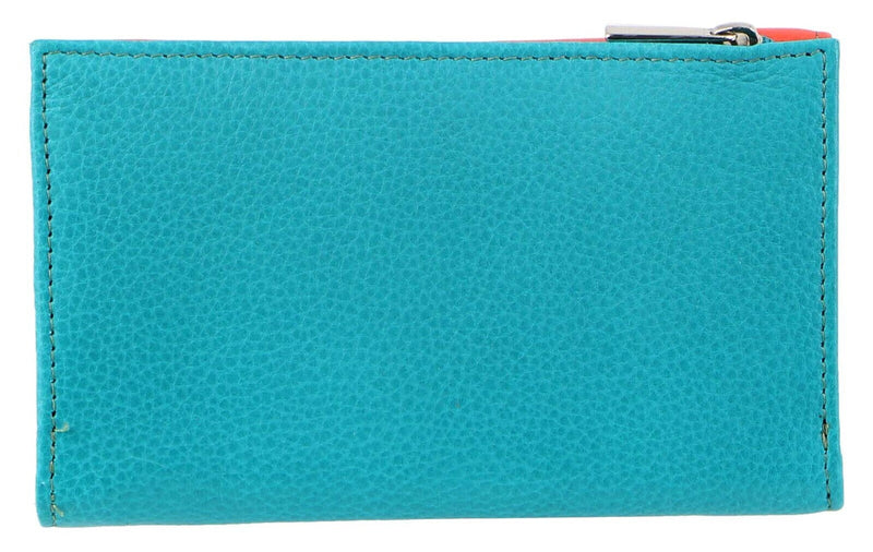 Load image into Gallery viewer, Pierre Cardin Italian Genuine Leather Ladies Trifold Wallet- Orange/Turquoise-2
