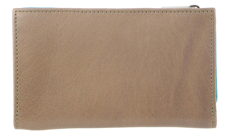 Load image into Gallery viewer, Pierre Cardin Italian Genuine Leather Ladies Summer Wallet- Turquoise/Taupe-2
