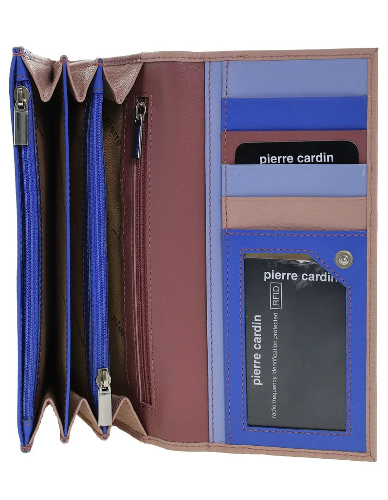 Load image into Gallery viewer, Pierre Cardin Italian Genuine Leather Ladies Wallet - Cherry-4
