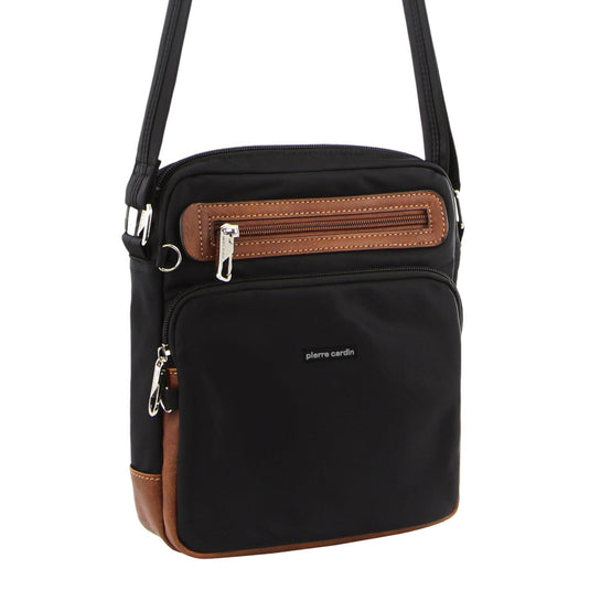 Pierre Cardin Nylon Cross Body Bag - Black-0