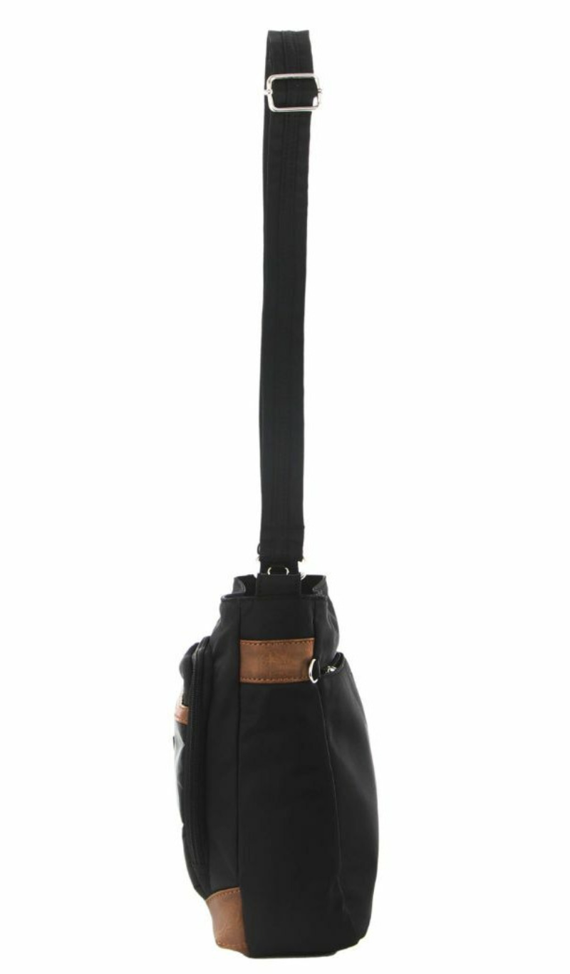 Load image into Gallery viewer, Pierre Cardin Nylon Cross Body Bag Slash Proof Shoulder - Black-3
