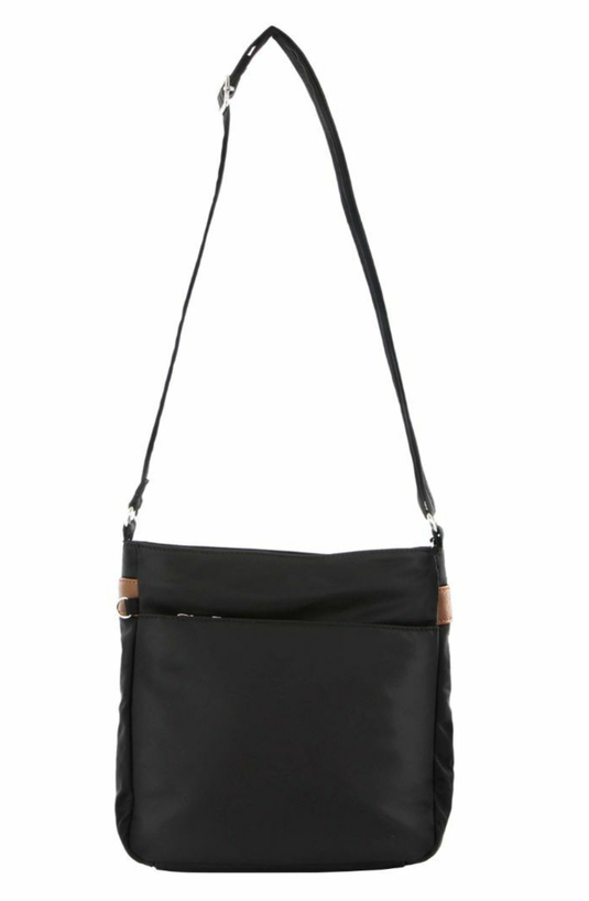 Pierre Cardin Nylon Cross Body Bag Slash Proof Shoulder - Black-2