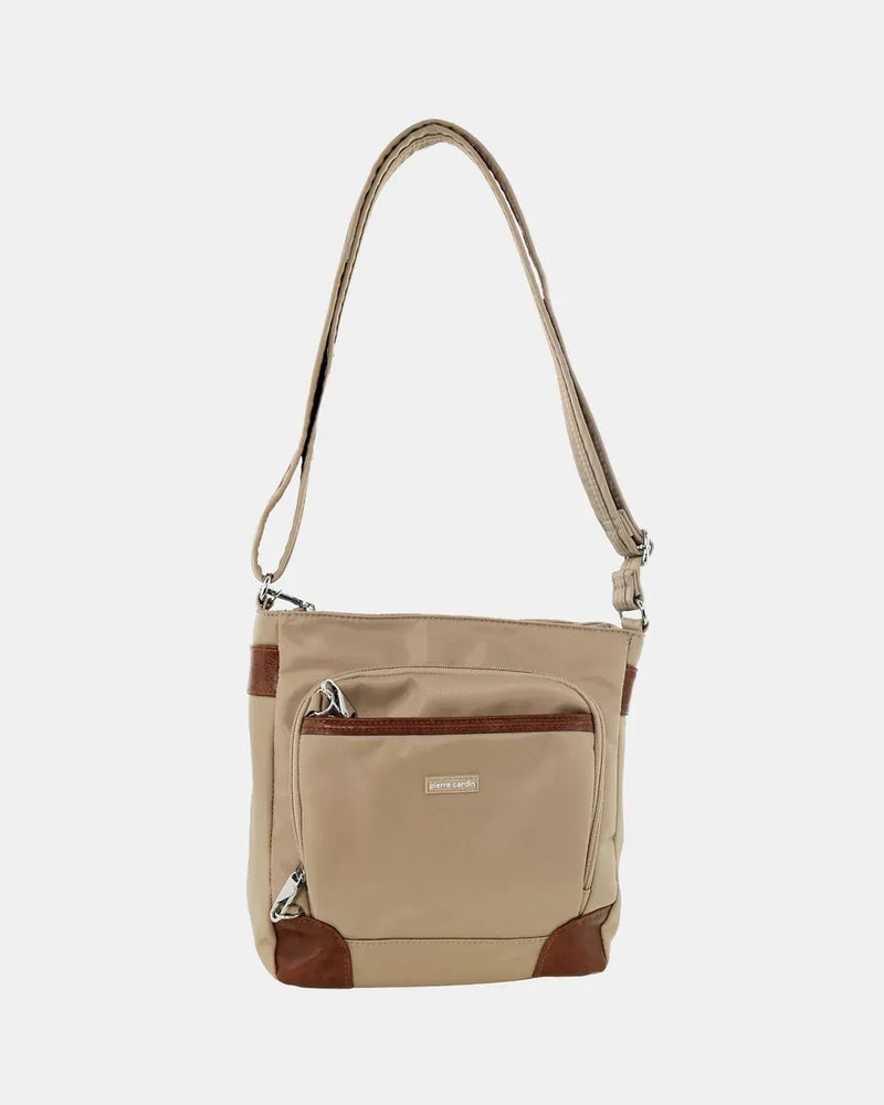 Load image into Gallery viewer, Pierre Cardin Nylon Cross Body Bag Slash Proof Shoulder Anti-Theft in Camel-4
