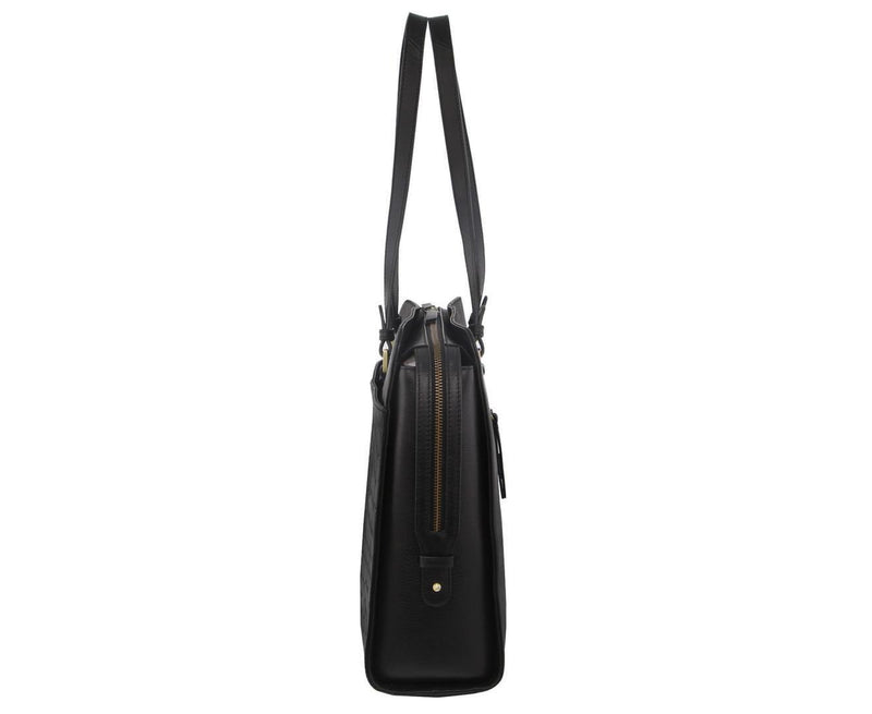 Load image into Gallery viewer, Pierre Cardin Unisex Croc-Embossed Leather Business 15&quot; Laptop Computer Bag - Black-2
