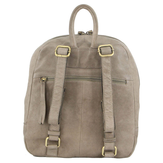 Pierre Cardin Womens Woven Soft Leather Backpack Bag Travel Designer - Sky Blue-2