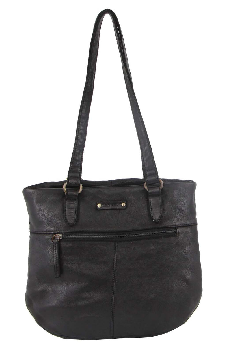 Load image into Gallery viewer, Pierre Cardin Woven Leather Ladies Shoulder Bag - Black-2
