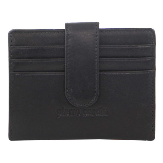 Pierre Cardin Mens Leather Bi-Fold Wallet Credit Card Holder w/ RFID Protection - Black-0