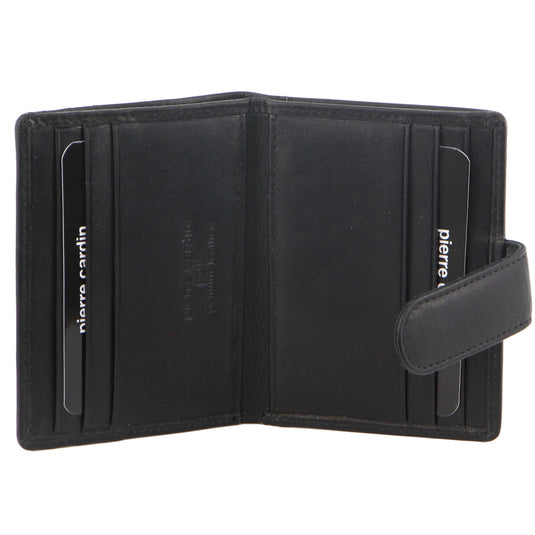 Pierre Cardin Mens Leather Bi-Fold Wallet Credit Card Holder w/ RFID Protection - Black-2