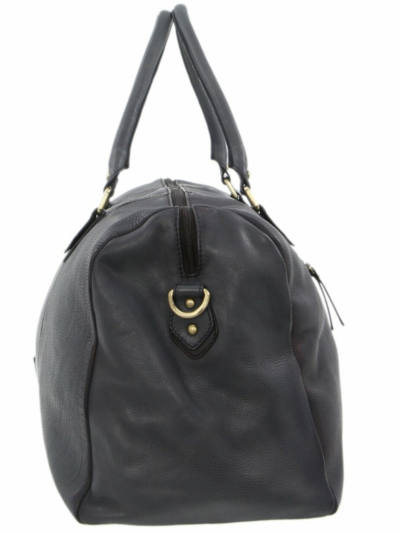 Load image into Gallery viewer, Pierre Cardin Smooth Leather Overnight Bag Luggage Weekend Duffle - Black-2
