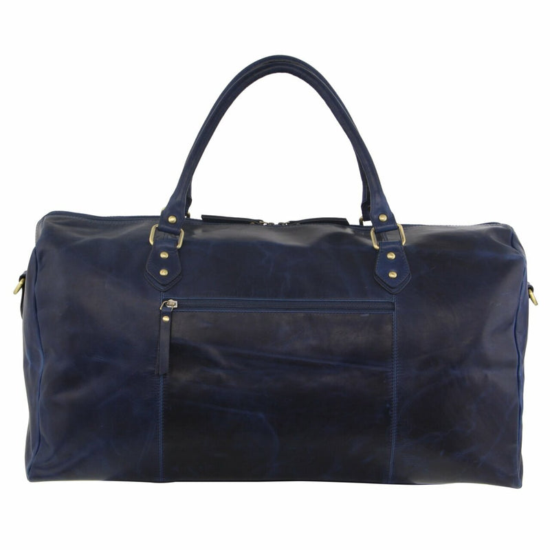 Load image into Gallery viewer, Pierre Cardin Pierre Cardin Smooth Leather Overnight Bag Luggage Weekend Duffle - Midnight-3
