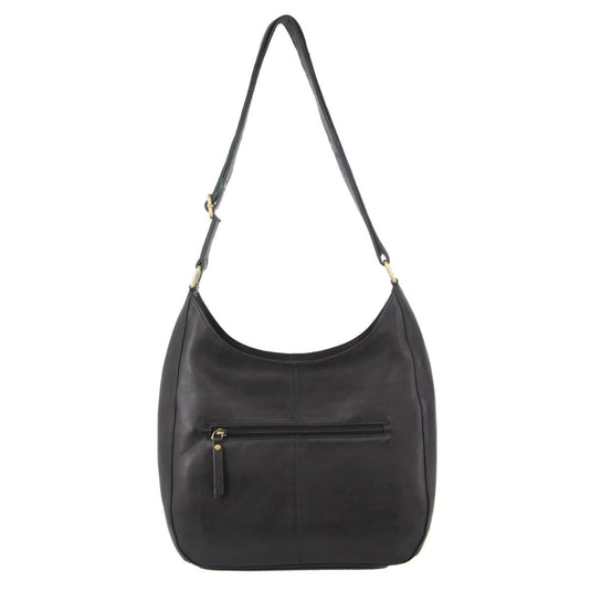 Pierre Cardin Womens Italian Leather Bag Perforated Cross Body Travel - Black-3