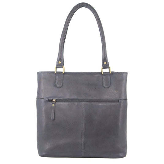 Pierre Cardin Womens Leather Perforated Shoulder Bag with stud Detailing - Teal-3