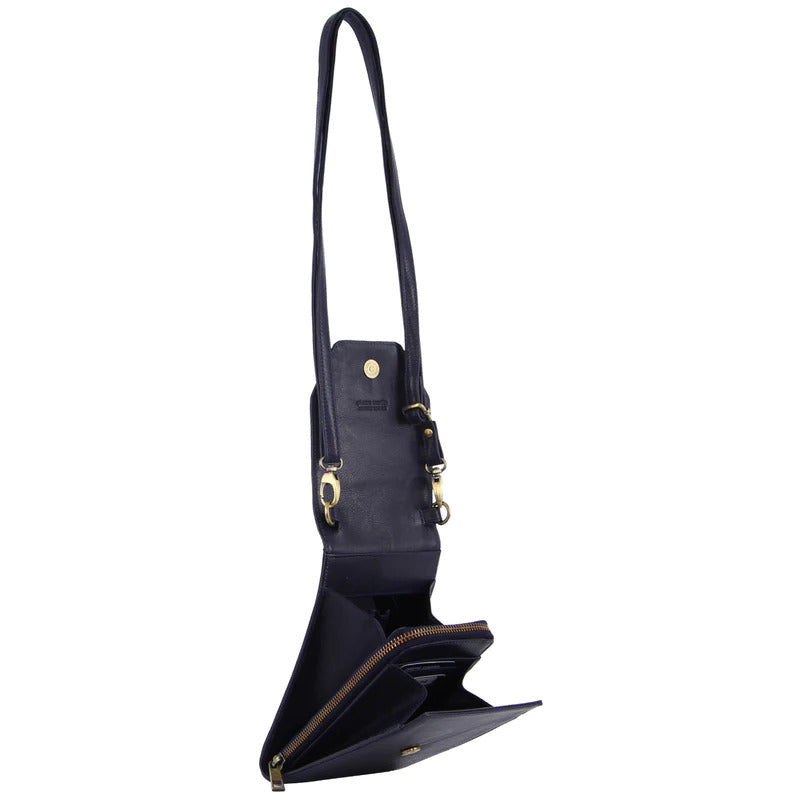Load image into Gallery viewer, Pierre Cardin Ladies Leather Cross Body Bag/Wallet Bag/Clutch Wallet - Black-2

