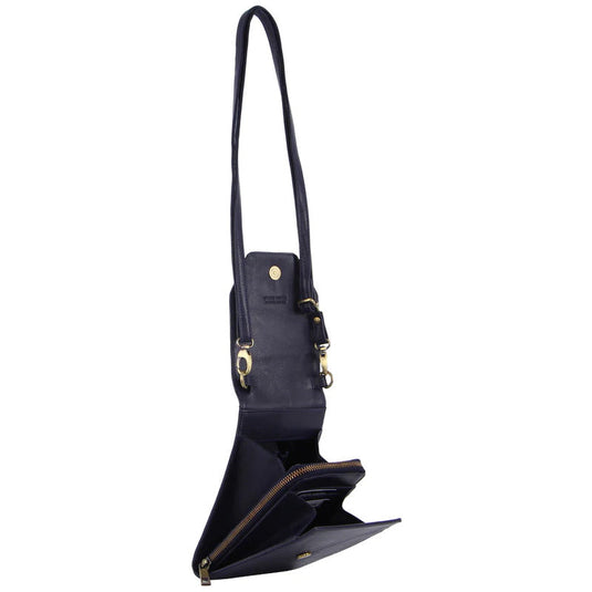 Pierre Cardin Ladies Leather Cross Body Bag/Wallet Bag/Clutch Wallet - Black-2
