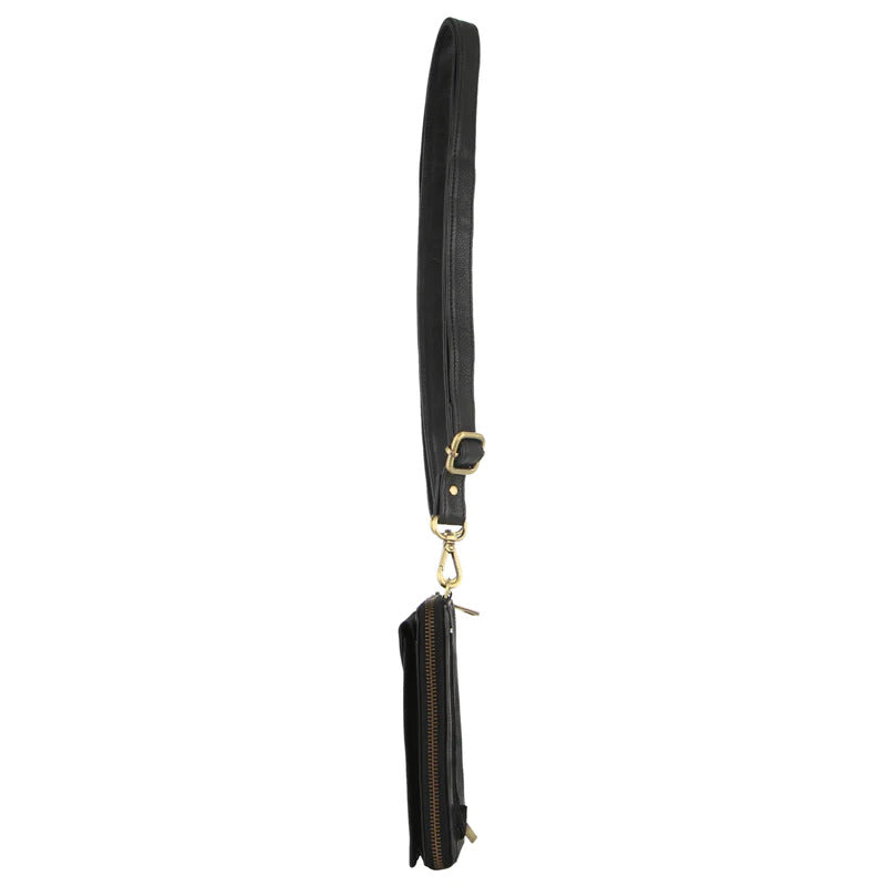 Load image into Gallery viewer, Pierre Cardin Ladies Leather Cross Body Bag/Wallet Bag/Clutch Wallet Small Flap - Black-2
