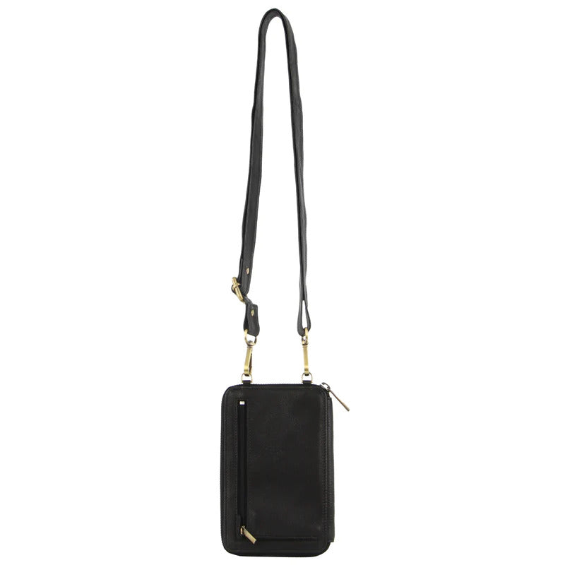 Load image into Gallery viewer, Pierre Cardin Ladies Leather Cross Body Bag/Wallet Bag/Clutch Wallet Small Flap - Black-3
