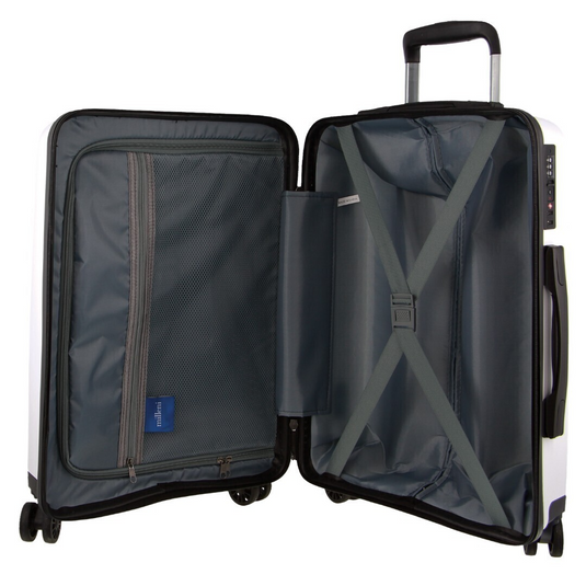 Pierre Cardin x Milleni 3-Piece Hardshell Super Light Luggage Bags Travel Suitcase - Burgundy/White-2