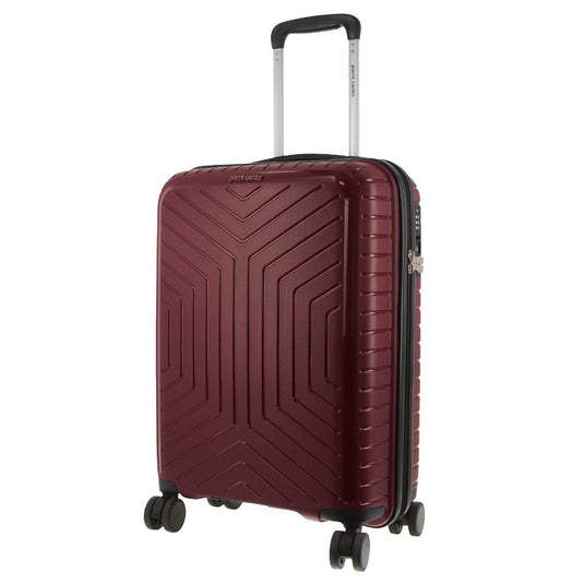 Pierre Cardin x Milleni 3-Piece Hardshell Super Light Luggage Bags Travel Suitcase - Burgundy/White-0