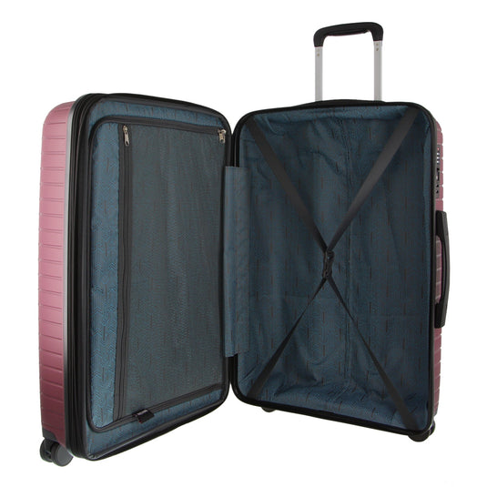 Pierre Cardin 65cm/89L Medium Hard-Shell Checked Suitcase Travel Luggage Bag - Burgundy-3