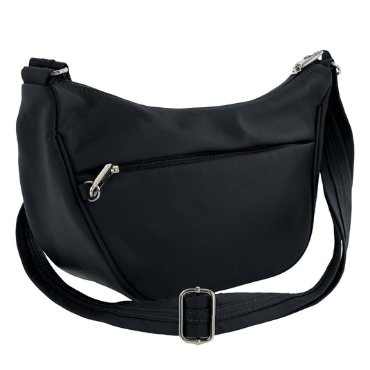 Pierre Cardin Slash Proof Anti Theft RFID Nylon Crossbody Bag in Black-2
