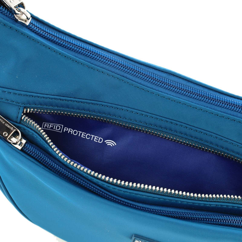 Load image into Gallery viewer, Pierre Cardin Slash Proof Anti Theft RFID Nylon Crossbody Bag in Turquoise-4

