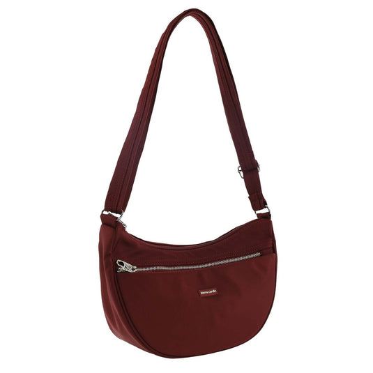 Pierre Cardin Slash Proof Anti Theft RFID Nylon Crossbody Bag in Wine-1