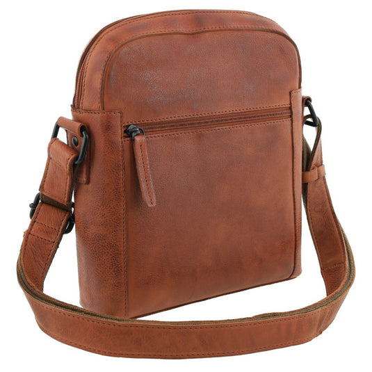 Pierre Cardin Leather Crossbody Bag in Cognac-2