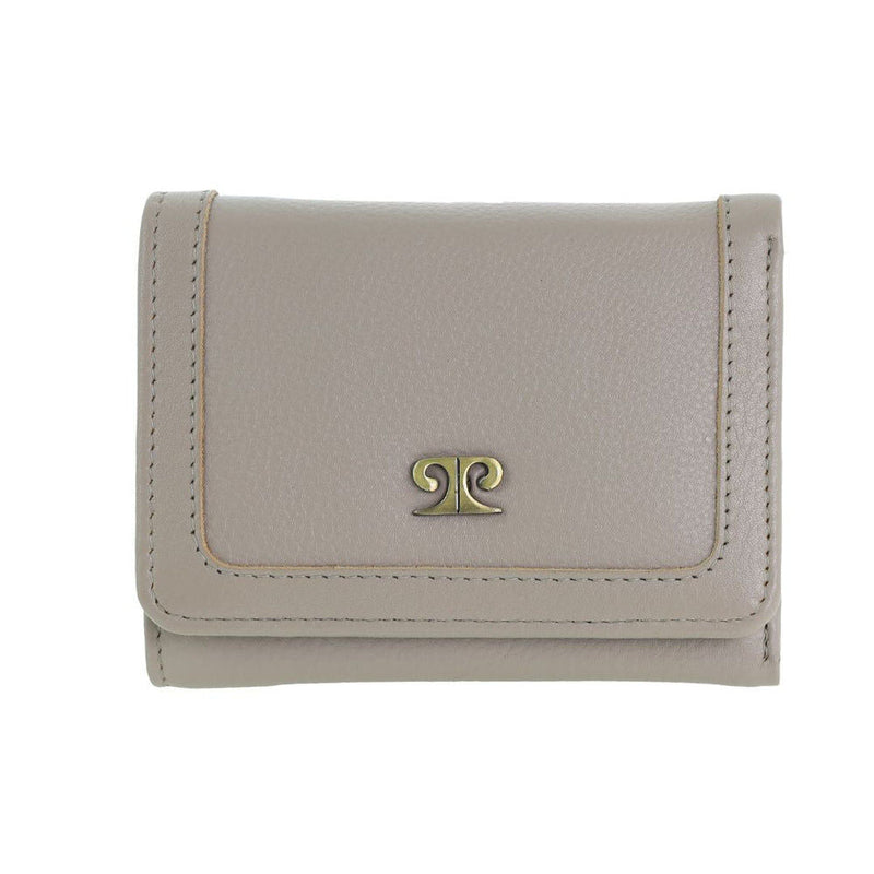Load image into Gallery viewer, Pierre Cardin Ladies Leather Snap Button Tri-Fold Wallet - Taupe-1

