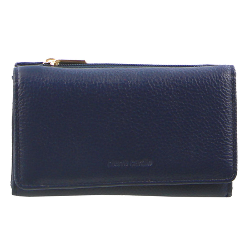 Load image into Gallery viewer, Pierre Cardin Ladies Womens Soft Italian Leather RFID Purse Wallet Rustic - Navy-2

