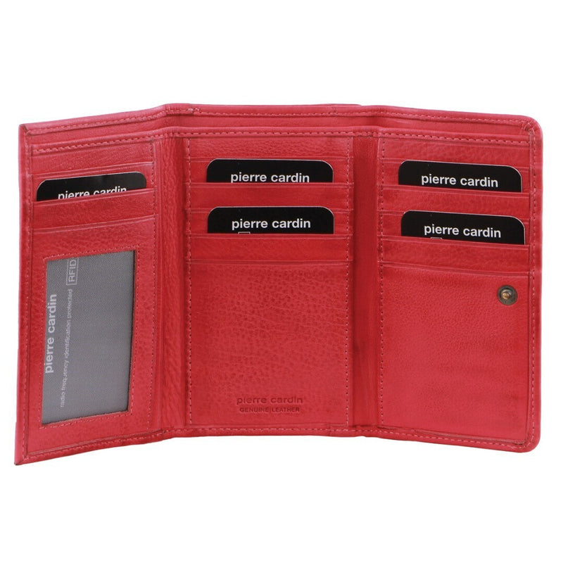 Load image into Gallery viewer, Pierre Cardin Womens Soft Italian Leather RFID Purse Wallet Rustic - Pink-1

