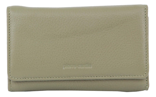 Pierre Cardin Ladies Women's Soft Italian Leather RFID Purse Wallet Rustic - Sage-0
