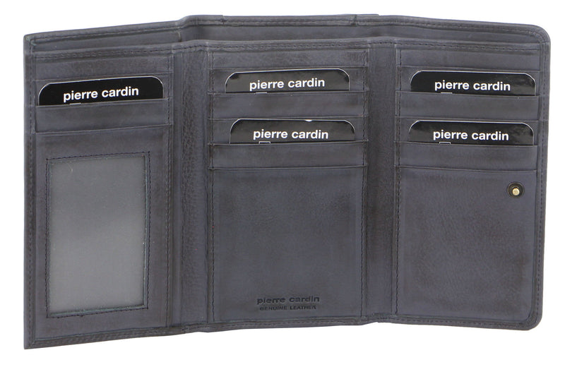 Load image into Gallery viewer, Pierre Cardin Womens Soft Italian Leather RFID Purse Wallet Rustic - Teal-1
