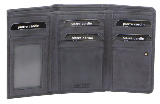 Pierre Cardin Womens Soft Italian Leather RFID Purse Wallet Rustic - Teal-1