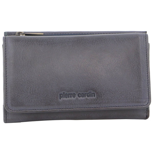 Pierre Cardin Womens Soft Italian Leather RFID Purse Wallet Rustic - Teal-2