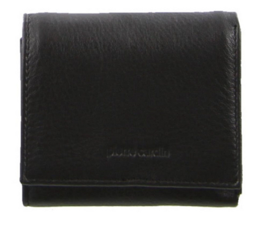 Pierre Cardin RFID Mens Wallet Tri-Fold Genuine Italian Leather - Black-0