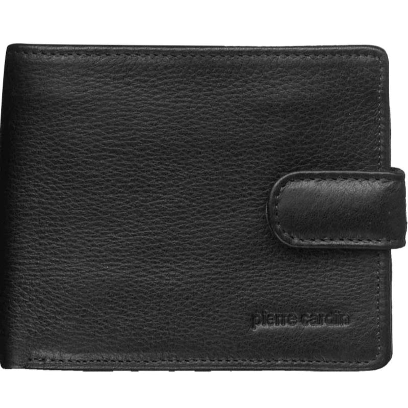 Load image into Gallery viewer, Pierre Cardin RFID Mens Wallet Bi-Fold Genuine Italian Leather w GIFT BOX  - Black-0
