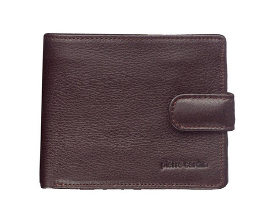 Pierre Cardin RFID Mens Wallet Bi-Fold Genuine Italian Leather w GIFT BOX  - Brown-2