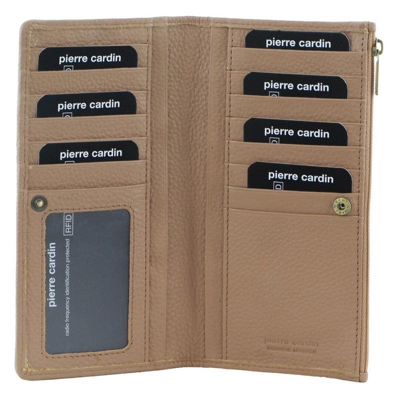 Load image into Gallery viewer, Pierre Cardin Womens Soft Italian Leather RFID Purse Wallet - Burro-0
