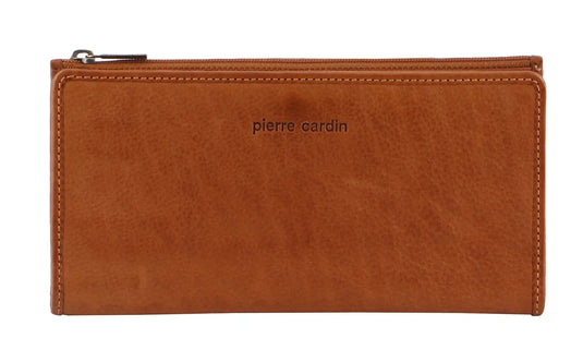 Pierre Cardin Womens Soft Italian Leather RFID Purse Wallet - Cognac-2