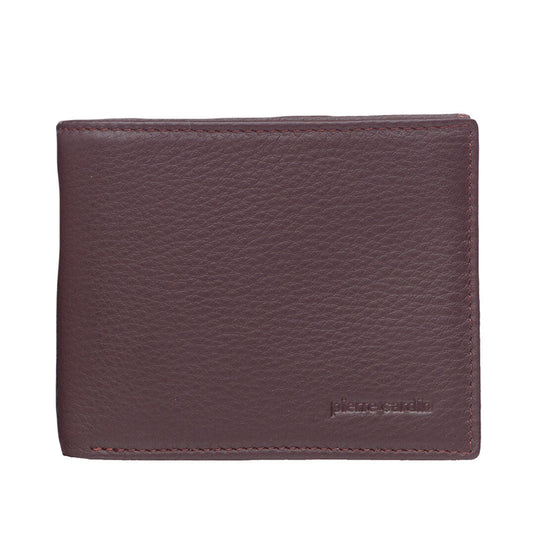 Pierre Cardin Mens Genuine Italian Leather Wallet Removable Coin Purse - Brown-2