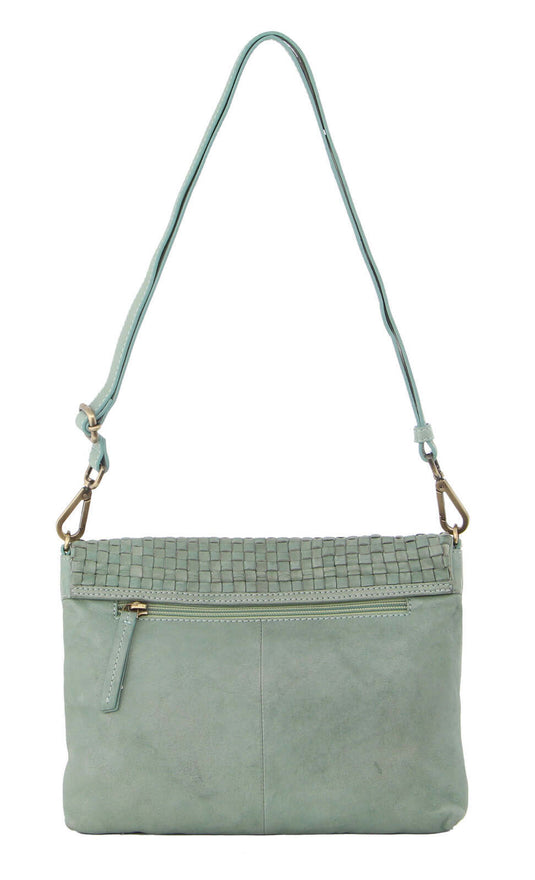 3-Piece Set Pierre Cardin Womens Woven Cross-Body Bag - Mint Green-3
