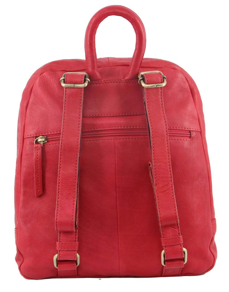 Load image into Gallery viewer, 3PC Set Pierre Cardin Womens Woven Leather Cross-Body Bags + Backpack - Red-3
