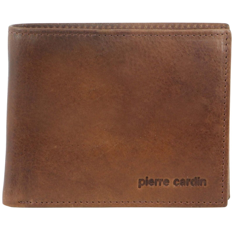 Load image into Gallery viewer, Pierre Cardin Mens Wallet RFID Blocking Genuine Italian Leather - Cognac-0

