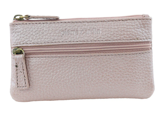 Pierre Cardin Womens Genuine Leather RFID Coin Purse Wallet - Pearl-1