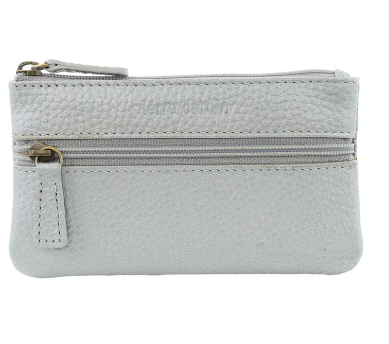 Load image into Gallery viewer, Pierre Cardin Womens Genuine Leather RFID Coin Purse Wallet - Silver-0
