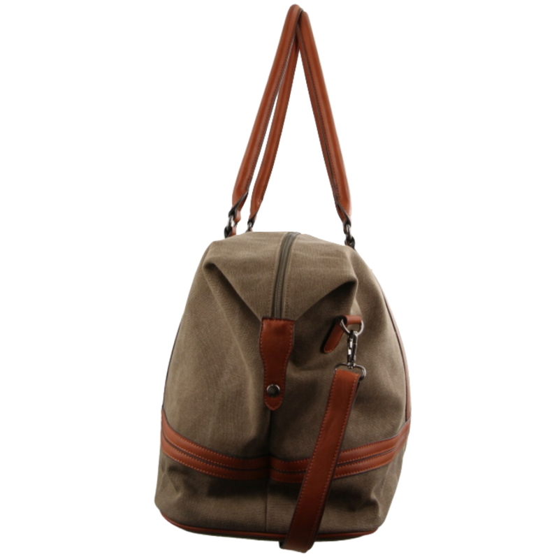 Load image into Gallery viewer, Pierre Cardin Canvas Overnight Bag Business Travel Luggage Weekend Duffle Unisex - Brown-3
