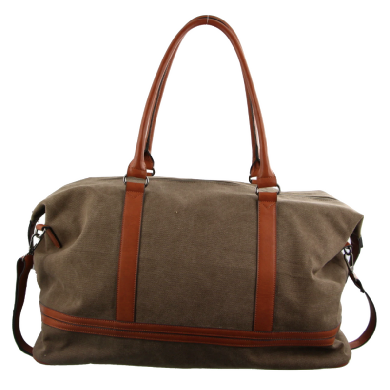 Load image into Gallery viewer, Pierre Cardin Canvas Overnight Bag Business Travel Luggage Weekend Duffle Unisex - Brown-4
