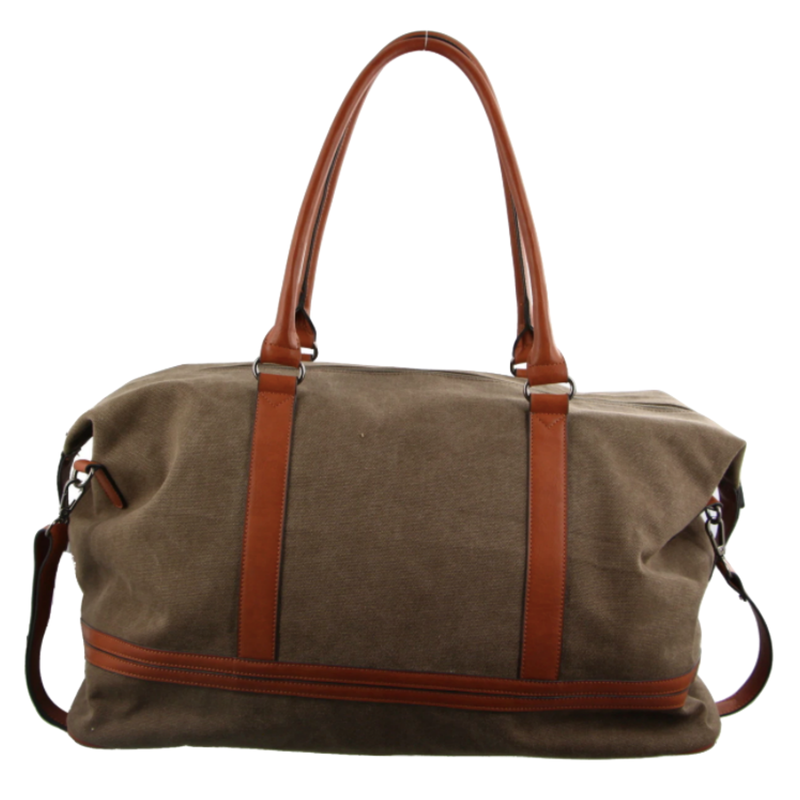 Load image into Gallery viewer, Pierre Cardin Canvas Overnight Bag Business Travel Luggage Weekend Duffle Unisex - Brown-4
