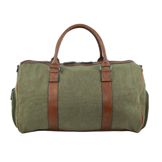 Pierre Cardin Canvas Mens Travel Bag Duffle Weekend Overnight Business Luggage - Brown-2